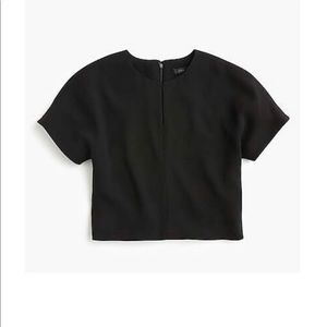 J. Crew 365 Black Crepe Top